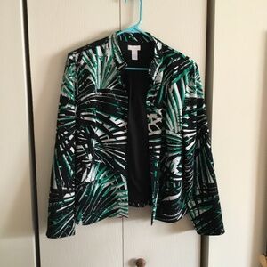 Chicos Open Front Lined Jacket Size 1